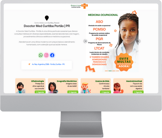 Landing page da docctor med