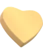 Corações amarelos 3D do Branding da Cupcode