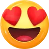 Emoji de olhos de coração da Cupcode