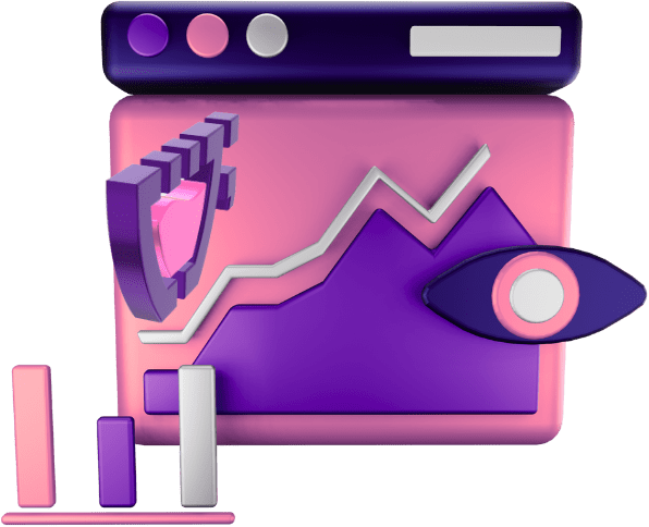 Dados em uma tela com alguns graficos e logotipos da Cupcode.