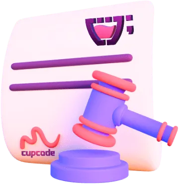 Cupcode - um icone representando os documentos legais de políticas e termos