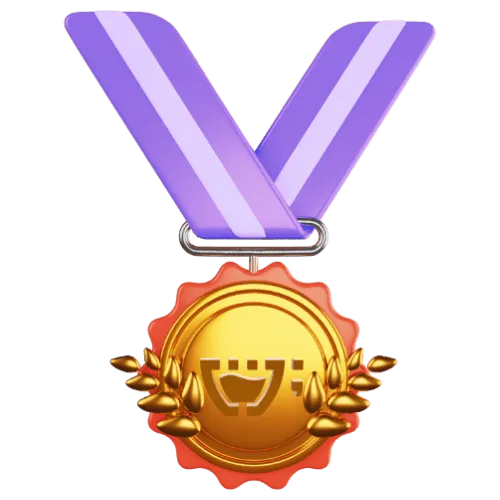 Medalha de ouro com ornamento e o Cupzinho prensado nela. O colar em formato de 