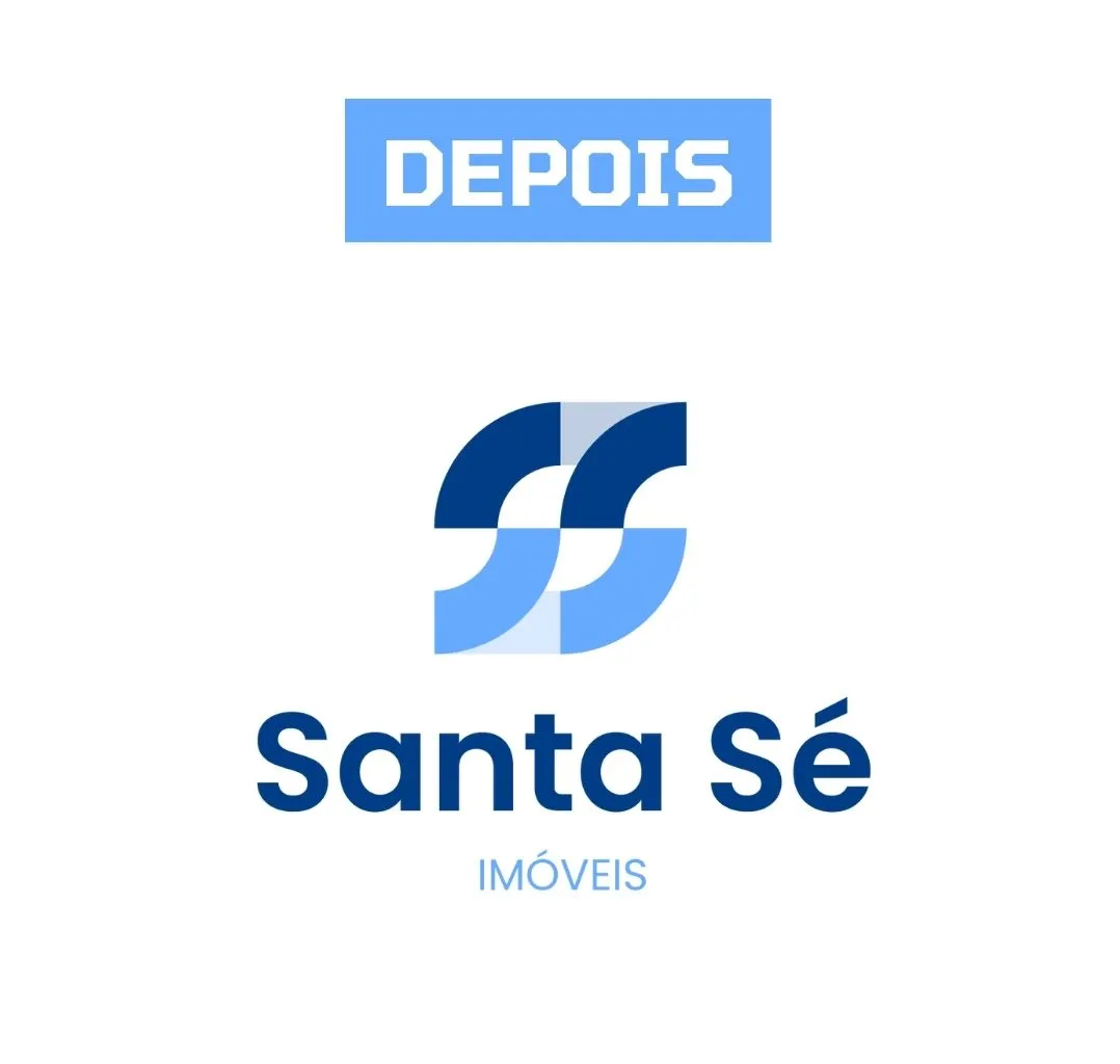 Novo logotipo da Santa Sé Imóveis apresentando as iniciais
