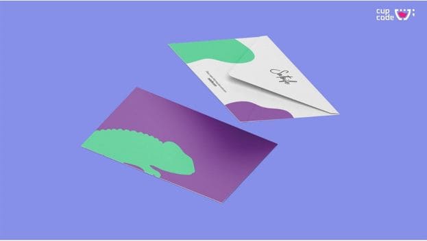 Envelopes personalizados da Satoife com design elegante, combinando as cores da marca e gráficos distintos, destacando-se por sua apresentação visual coesa e profissional.
                
                