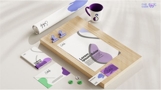 Imagem de item personalizado da Satoife com o logotipo da empresa.
