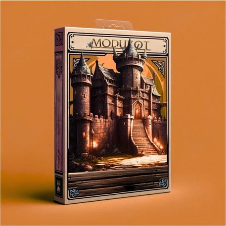 Imagem de um item de papelaria da ModukOT exibindo um castelo encantado ao luar, com detalhes que remetem à ambientação de um jogo de fantasia.

                  