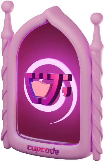 Um portal com a logo da cupcode