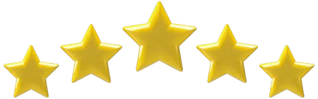Estrelas representando a avaliação dada à Cupcode pelo cliente.