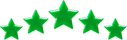 Estrelas representando a avaliação dada à Cupcode pelo cliente.
