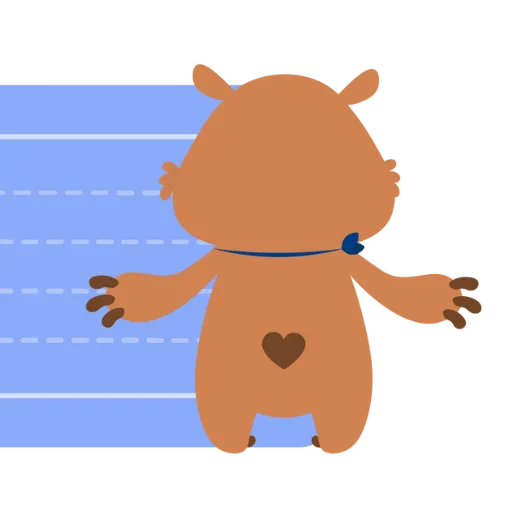 Third part of the creation process of the mascot Stella, showing the finalized design.
