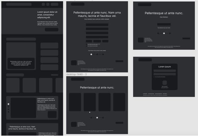 Wireframe de média fidelidade para a interface de usuário do site da ModukOT, mostrando um layout estruturado em tons de cinza. Os elementos incluem caixas de texto, botões de ação e espaços reservados para imagens e conteúdo textual. O design sem cores e imagens finais permite focar na disposição e funcionalidade dos componentes da página, garantindo uma organização lógica e intuitiva para futuros desenvolvimentos.

              