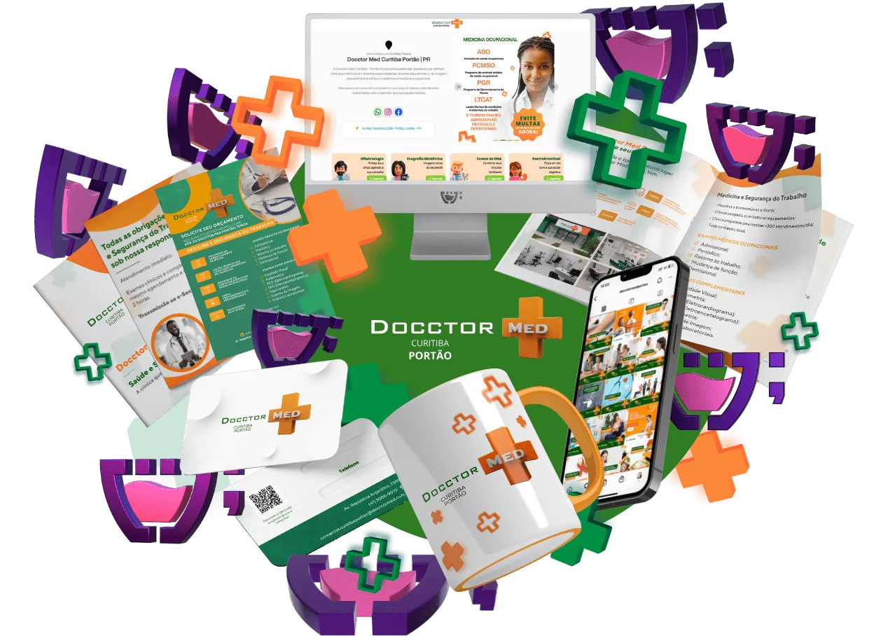 Vários elementos gráficos da Docctor Med