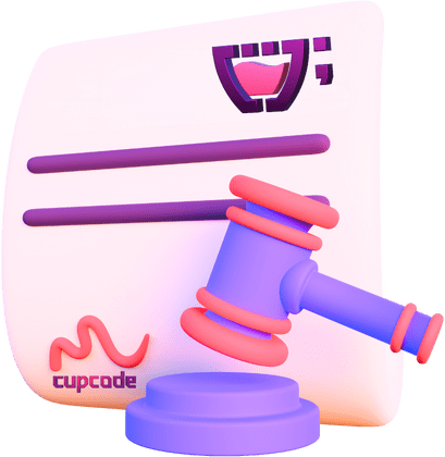 Cupcode - um ícone representando os documentos legais de políticas e termos