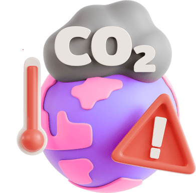 Um globo representando o risco do carbono