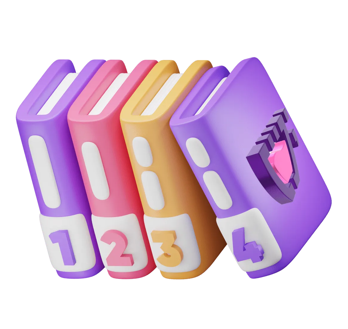 Alguns livros com o logotipo da Cupcode