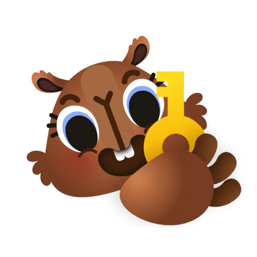 Emoji of the mascot Stella surprised.