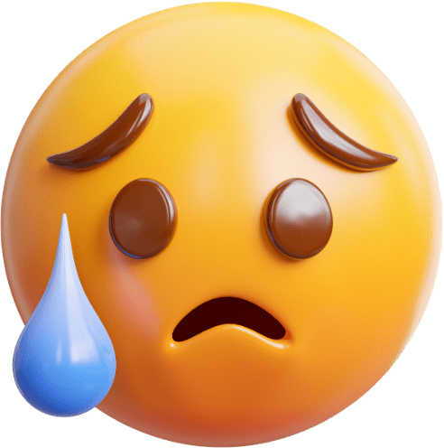 Um emoji triste