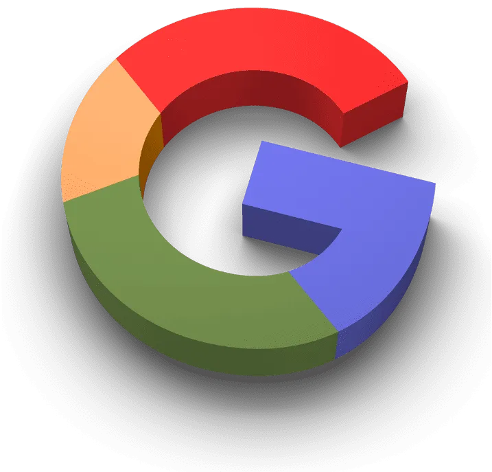 Logotipo do Google com fundo colorido