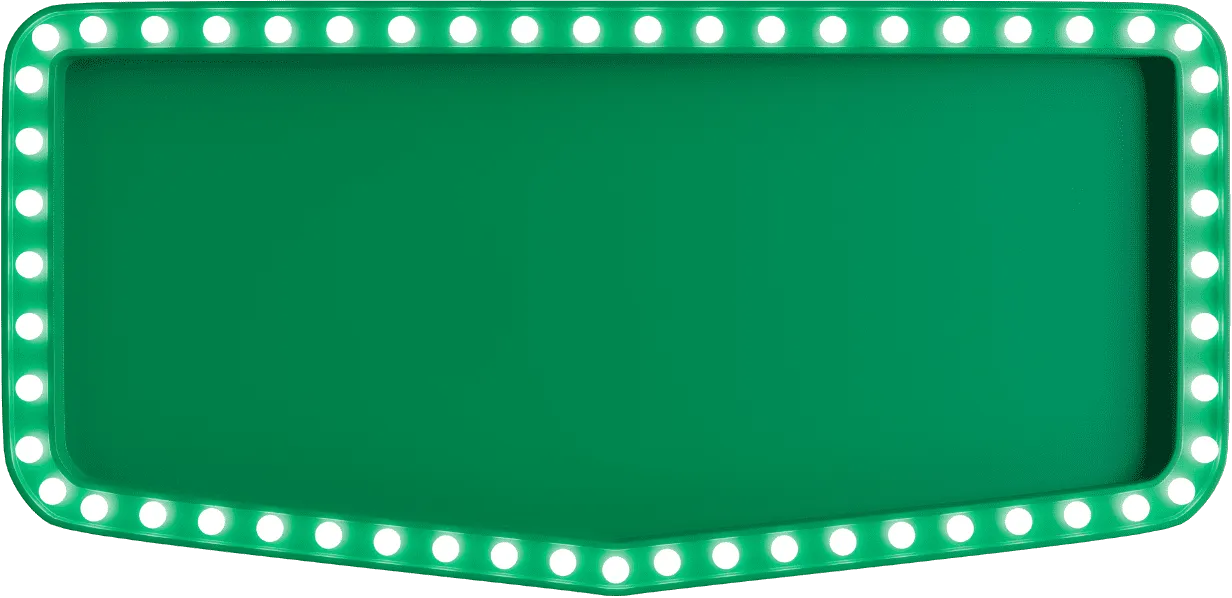 Um fundo verde com luzes em volta