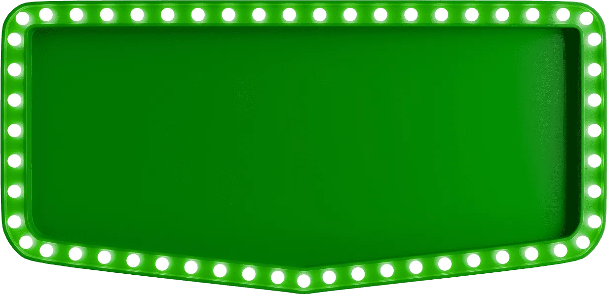 Um fundo verde com luzes em volta