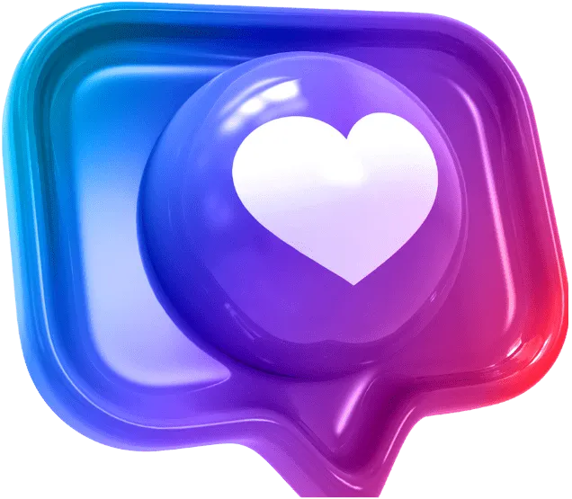 Um balão roxo com um coração dentro