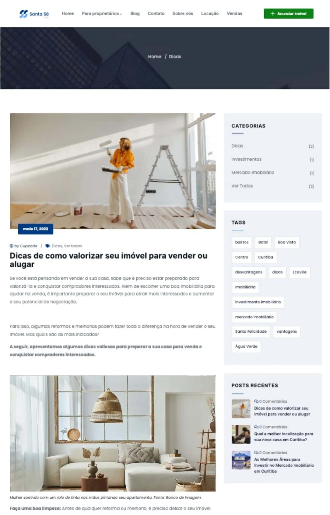 Uma landing page do site da santa sé