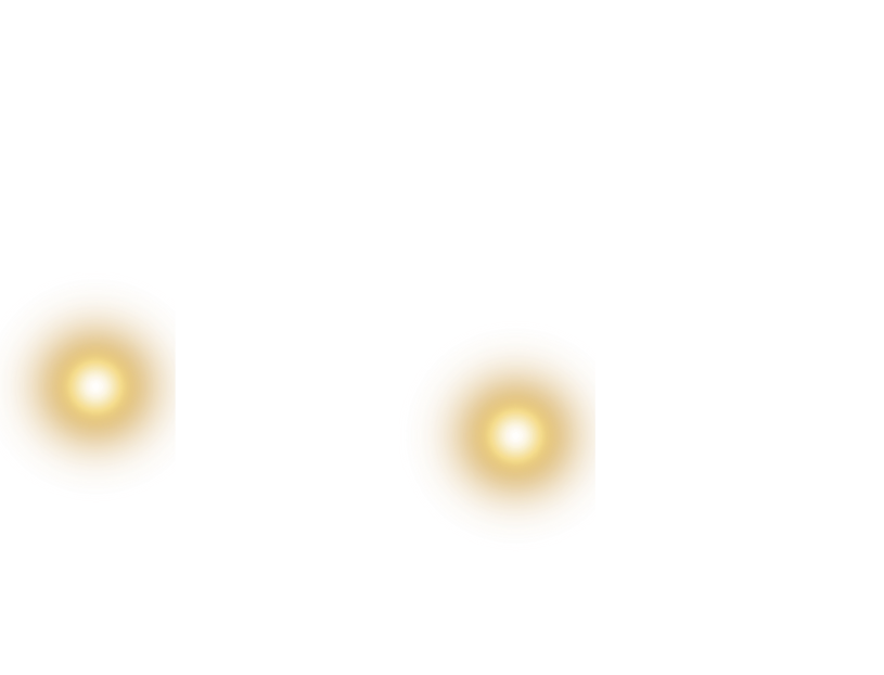 Duas luzes amarelas representando os faróis do fusquinha
