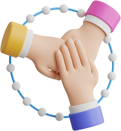 Imagem de várias mãos sobrepostas em um gesto de união, representando o engajamento e apoio comunitário em causas importantes, destacando o impacto social das campanhas de conscientização.