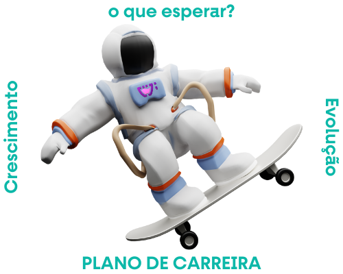 Um astronauta fazendo manobra com um esqueite
