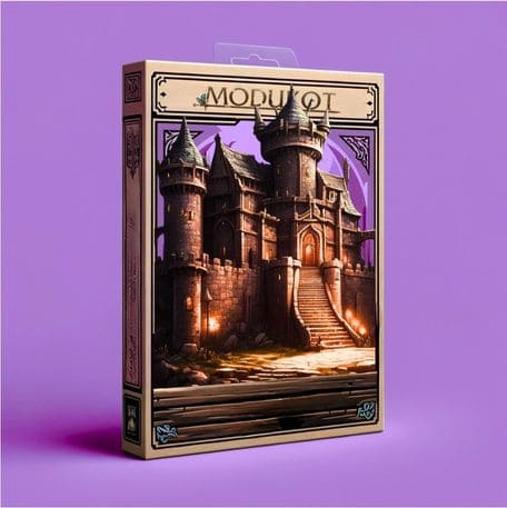 Variação da imagem anterior com mudanças sutis na iluminação e na posição, mantendo o foco no castelo ao luar.