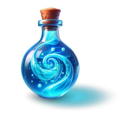 Uma poção de mana azul