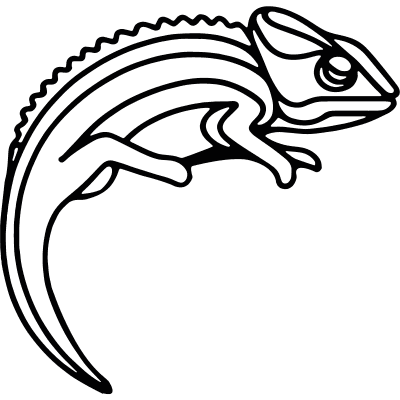 Camaleão estilizado indicando a diversidade e a flexibilidade dos talentos recrutados pela Satoife em diferentes culturas e ambientes de trabalho.