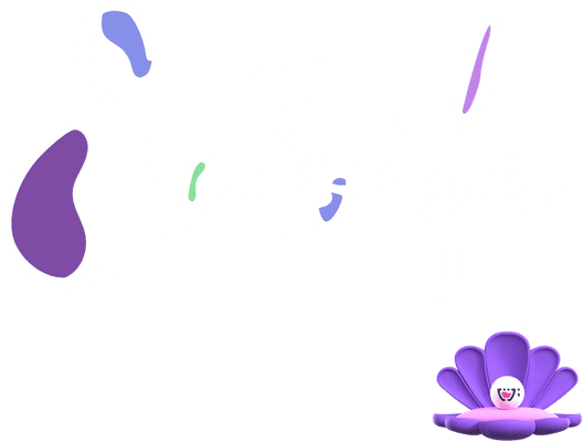 Logotipo da Satoife destacando tipografia cursiva moderna com detalhe gráfico lilás na extremidade do 