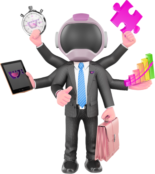 Imagem de rotina comercial bilíngue