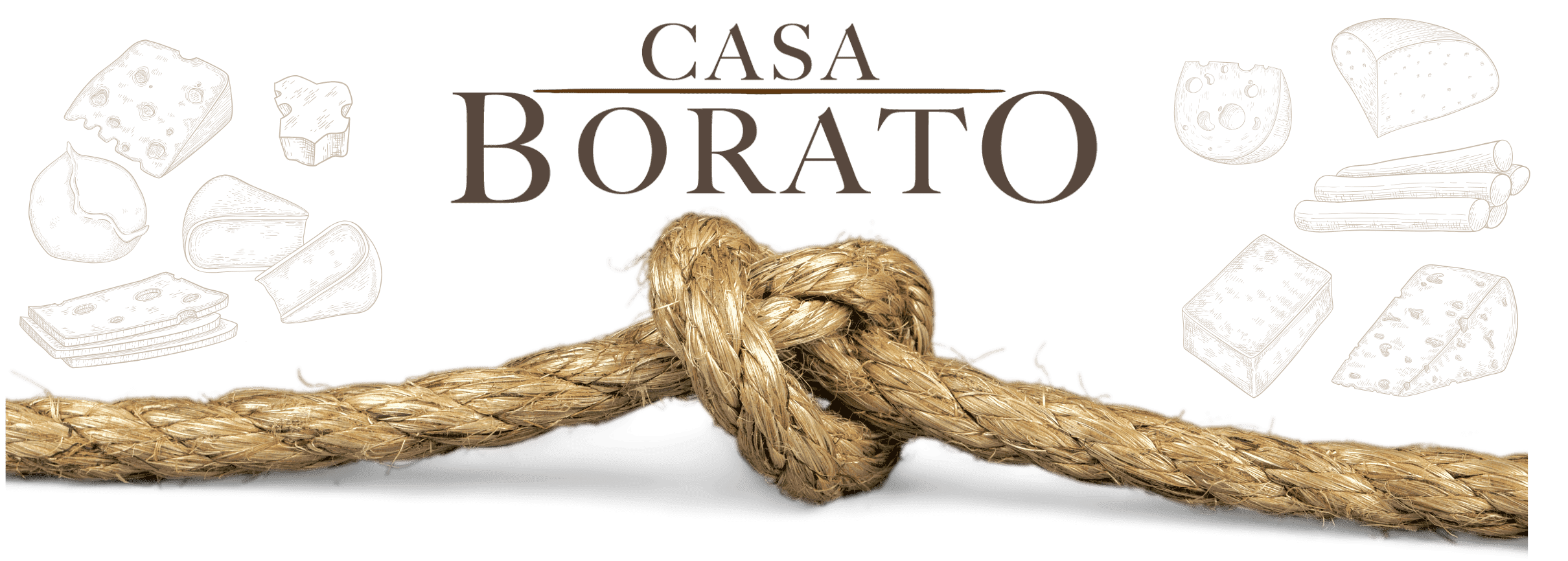 O Logotipo em escrita da Casa Borato, sem a casa, apenas o 