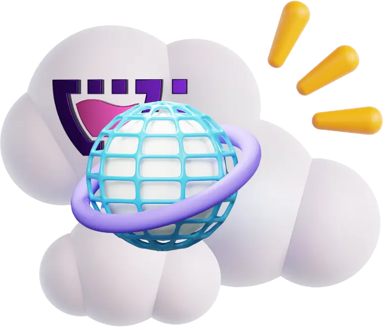 Gráfico estilizado com o planeta Terra cercado por uma linha de latitude azul e envolto em nuvens, realçado por linhas amarelas que indicam energia e conectividade, simbolizando o compromisso da Cupcode em manter o uptime alto e o downtime baixo. O logotipo da Cupcode aparece na nuvem superior, reforçando a sua reputação em fornecer serviços de hospedagem de web confiáveis e eficientes.