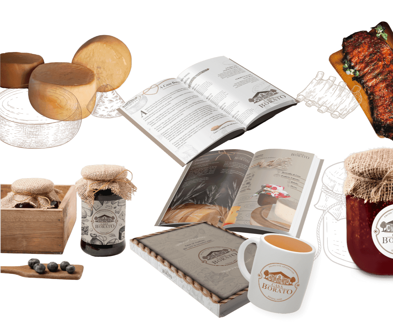 Elementos gráficos da casa borato