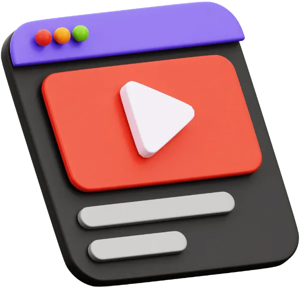 o ícone do player de vídeo na tela do computador